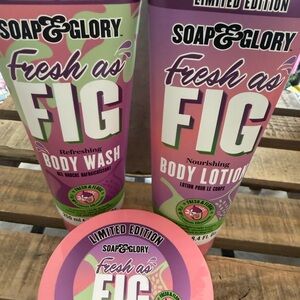 Soap & Glory Fresh as Fig Body Wash & Lotion Set of 3